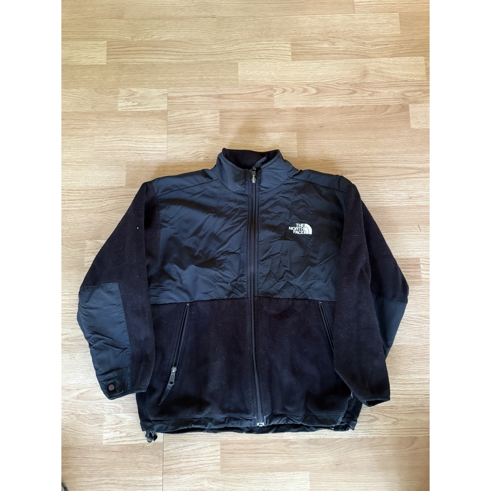 The North Face Denali Fleece Jacket Youth Size Large Black Vintage Full Zip
